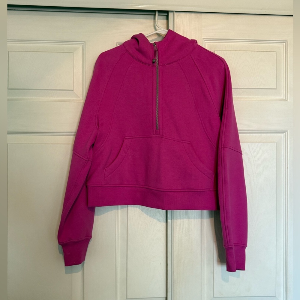 Scuba oversized half-zip hoodie XS/S in Pow Pink Tone